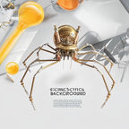 Steampunk Golden Spider Metal Model Kit for Adults – DIY 3D Mechanical Brass Insect Puzzle, Retro Industrial Art Sculpture Craft for Home Office Decoration & Collectors Gift (Golden Spiders) - style: Golden Spiders
