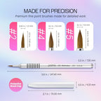 PANA 3D Kolinsky Acrylic Nail Art Sculpture Brush with Silver Metal Non-Slip Grip Handle for Manicures 3D Nail Art Flower Designs (Size #2) - color: Aluminum Silver, size: Size 2