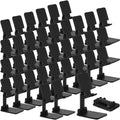 Wonderjune 12 Pcs Cell Phone Stand for Desk Phone Holder Stand Foldable Angle Height Adjustable Portable Holder Tablet for Office Travel Photography (Black) - color: Black