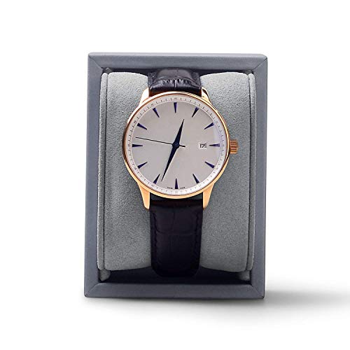 Oirlv Premium Leather Single Watch Display Stand Bracelet Wrist Watch Showcase Jewelry Display Holder (Light Grey) - color: Light Grey