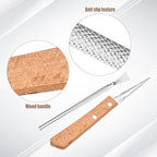 Fettling Knife and Sculpture Feather Pin Set, 10pcs Knife + 40pcs Pin Wooden Handle Carving Knife Ceramic Polymer Clay Pottery Tools for Pottery Sculpting Carving Modeling Craft Art DIY