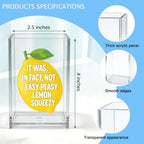 It Was In Fact Not Easy Peasy Lemon Squeezy Acrylic Organizer Pencil Holder, Funny Lemon Makeup Brush Storage Organizer, Sarcastic Desk Accessory Holder for Women Coworker HR Teacher Friend - style: Lemon