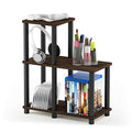 Furinno Turn-N-Tube Accent Decorative Shelf, Columbia Walnut/Black - color: Columbia Walnut/Black