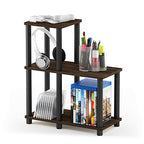 Furinno Turn-N-Tube Accent Decorative Shelf, Columbia Walnut/Black - color: Columbia Walnut/Black