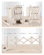 Honagu Adjustable Bookends, Metal Book Ends for Shelves Heavy Book, Bookend for Home, Office, Books, Papers, Book Stopper with Removable Hook, Pen Holder, Gifts for Students, Teachers（Milky White） - color: Milky White