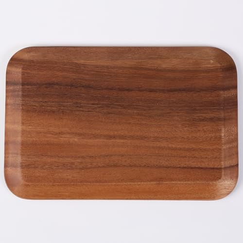 The Tree of Life Serving Acacia Wood Valet Tray for Men Women, Catch All Acacia Mens Key Dump Bedside Nightstand Organizer EDC Wooden Tray for Phone Watch Wallet Keys Jewelry