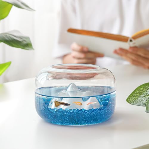 T4U Fish Tank Gravel 2 LB, Tumbled Small Rocks for Aquarium, Glass Beads for Vases, Succulent Rocks for Plants, Aquarium Gravel Decorative Pebbles for Terrarium Crafts Vase Filler, Blue - color: Blue, size: 2 LB