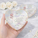 Daughter in Law Gifts Heart Shape Jewelry Dish, Jewelry Tray Gift from Mother-in-law, “The Only Thing Better… Is Watching You Become a Mother” Sentimental Motherhood Keepsake - color: Daughter In Law 128