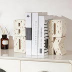 Book Ends Decorative, Book Design, Modern Bookends for Shelves, Non-Skid Heavy Duty Resin Book Stopper for Books, Resin, 1Pair