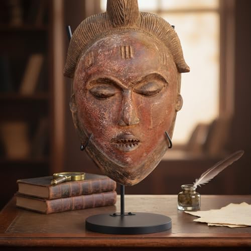 1 Pcs Mask Display Stand U Style Metal African Tribal Mask Holder Tall Adjustable with Detachable Base for Sculptures Artifacts Egyptian Roman Greek Pre Columbian Collectible (16 Inch Height) - size: 16 Inch Height