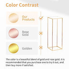 NUPTIO 2 Pcs Metal Flower Floor Vase Column Geometric Centerpieces Flower Stand for Tables, 31½ inch Tall Gold Flower Holder for Home Party Wedding Decorations, Rectangular Display Rack - size: 31½" H x 2 Pcs