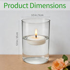 12 Pack Glass Cylinder Vases for Centerpieces, 6 Inches Tall Clear Flower Bud Vases for Wedding Decorations, Hurricane Floating Candle Holder for Home, Party and Table Shelf