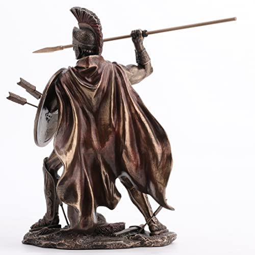 VERONESE DESIGN 8.5" Tall King Leonidas Greek Warrior of Sparta Cold Cast Bronzed Resin Sculpture Statue - size: 8.5inch