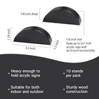 UNIQOOO 10 Pack 3.3" Arch Black Wood Stand with 1/8" Slot, for Wedding Acrylic Table Number Sign, Wedding Display Stand, Card Holder, Great for Bar Menu, Retail Sign, Party and Events - color: Acrh Black Wood
