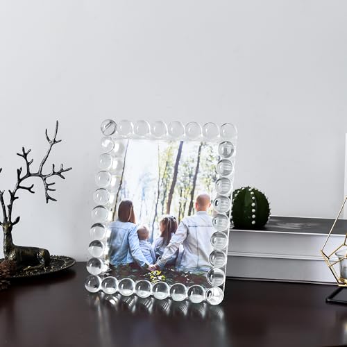 Crystal 8x10Inch Picture Frame, Wedding Frame Tabletop Display, Display Pictures 8''x 10'', Comes with Gift Box - color: Clear, size: 8x10 inch/XL