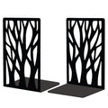 Peacoblue Metal Bookends for Shelves, Modern Decorative Heavy Duty Study Book Support Stoppers for Office, Desk, Shelf, Room 5.3"x4.3"x7.9" Cast Iron Simple Tall Bookends, 1 Pair (Dead Tree) - style: Dead Tree