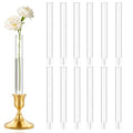 12 Pack 7.9” Acrylic Bud Vase — Cylinder Bud Vase for Taper Candlesticks, Flower Vase with Silicon Rubber Case Fits Candlestick Size 20-22mm, Perfect for Tablescapes, Weddings & Home Decor - size: 12 PC Solid