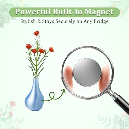 5PCS Magnetic Mini Vase Set, Adorable Tiny Flower Pot Magnets for Fridge Office Locker, Funny Bud Vases for Refrigerator Decor, Cute Kitchen Accessories, Unique Gift for Plant Lovers - color: Mini Vase Magnets Pastel