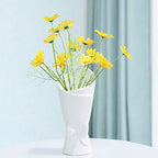 Matte White Bowknot Ceramic Vase, Modern Flower Vases for Home Decor, Pampas, Living Room, Mantel, Table Decoration (Model B)
