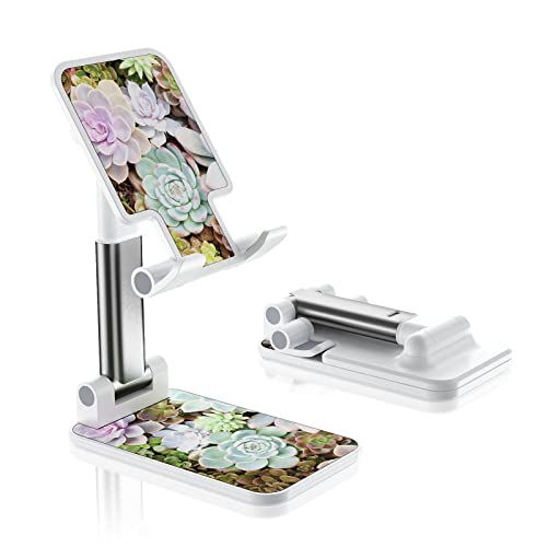 Colorful Adjustable Foldable Phone Stand, Compatible with Smartphones, Suitable for Office, Home, Travel, Christmas Gift - color: Succulent