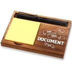 FOUGSTA Funny Office Gifts for Accountant, Gag Office Gifts for Accountant, Gag Desk Decor Gift for Coworker,Wooden Notepad Pen Holder With Funny Quotes,16.5 x 12 x 1.5 cm,XXN12 - style: but did you document it