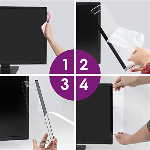 Office Desk Accessories 2pcs Computer Monitor Memo Board Multifunction Message Board Transparent Creative Monitor Side Panel with Sticky Note Holder Phone Holder Suitable for Office Home Work Desk - color: Monitor Memo Board 2