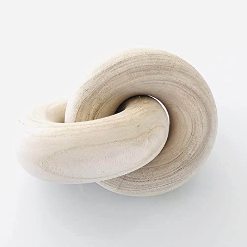Rool Coffee Table Decor Book Shelf Decor Accents Home Decor Console Table Decorative Items Living Room Wood Knot Decor Chain Link Decorations Beige - color: Beige