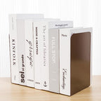 Metal Book Ends Bookend for Shelves Book Holder - color: Brown