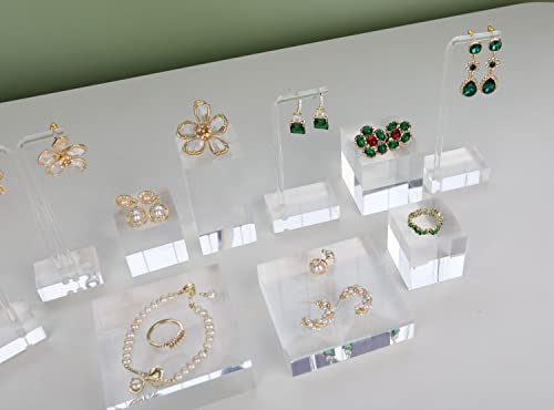 small clear display riser, Acrylic block for jewelry selling, transparent earring ring display riser for Closet Show【1.97 L x1.97 W x1.97 H inch】 - size: 1.97 L x1.97 W x1.97 H inch