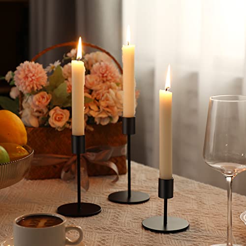 Sieral Candle Holders Bulk Taper Candlesticks Holders Set Modern Decorative Metal Candelabras for Wedding Anniversary Home Dinning Table Centerpiece Xmas Party Decor(Matte Black,36 Pcs) - color: Matte Black
