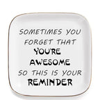 Inspirational Gifts for Women Ring Dish - You're Awesome - Unique Gifts Best Friends Gifts for Women Coworker Christmas Retirement Gifts - style: You're Awesome