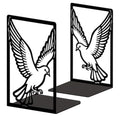 Peacoblue Metal Bookends for Shelves, Modern Decorative Heavy Duty Study Book Ends Stoppers for Office, Desk, Shelf, Room 5.3"x4.3"x7.9" Cast Iron Simple Tall Bookends 1 Pair (Pigeon) - style: Pigeon