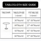 Walrus Clear Round Vinyl Fitted Tablecloth Waterproof Oilcloth Heavy Duty Elasticized Table Cover Elastic Edge Design Plastic Tablecloth Protector for Round Table - size: 66" (Round)