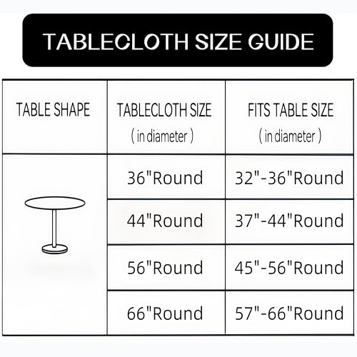 Walrus Clear Round Vinyl Fitted Tablecloth Waterproof Oilcloth Heavy Duty Elasticized Table Cover Elastic Edge Design Plastic Tablecloth Protector for Round Table - size: 66" (Round)