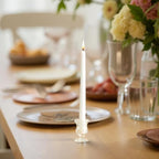 Hosley Set of 24 Glass Taper Candle Holders – Clear Candlestick Holder Set for Weddings, Table Centerpieces, Dinner & Home Décor (2.5” H) - size: 2.5" High