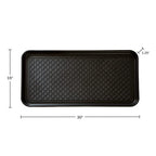 All Weather Boot Tray – Set of 2 Large Water-Resistant Plastic Utility Shoe Mat for Indoor and Outdoor Use in All Seasons by Stalwart (Black) - style: 2-Pack