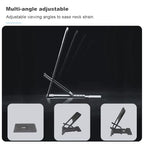 Kemoxan Ultra-Slim Foldable Cell Phone Stand for Desk, Ultrathin Portable Pocket Smartphone Kickstand, V Small Mobile Phone Travel Mount Compatible with Universal iPhone IPads Android Kindle - color: Ultrathin