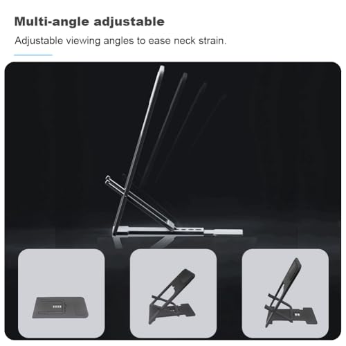 Kemoxan Ultra-Slim Foldable Cell Phone Stand for Desk, Ultrathin Portable Pocket Smartphone Kickstand, V Small Mobile Phone Travel Mount Compatible with Universal iPhone IPads Android Kindle - color: Ultrathin