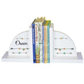 My Bambino Personalized Bookends Custom White Wood Book Ends for Children's Books Gift for Boys Book Shelf (Tribal Arrow) - color: Tribal Arrow