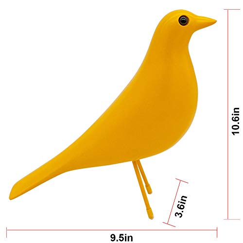 Mid Century Sculpture House Bird - Office Decor Desk Dove Ornament Arts Gift Replica (Yellow) - color: Yellow
