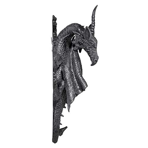 Design Toscano Horned Dragon of Devonshire Wall Sculpture 13 Inch, Single