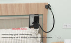 Tablet Stand Holder, Mount Holder Clip with Grip Flexible Long Arm Gooseneck Compatible with ipad iPhone/Nintendo Switch/Samsung Galaxy Tabs/Amazon Kindle Fire HD - Black - color: Black