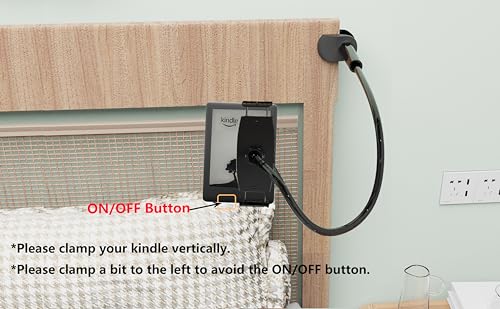 Tablet Stand Holder, Mount Holder Clip with Grip Flexible Long Arm Gooseneck Compatible with ipad iPhone/Nintendo Switch/Samsung Galaxy Tabs/Amazon Kindle Fire HD - Black - color: Black