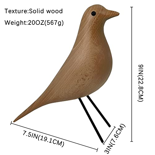 Mid-Century House Bird Walnut Wood Home Décor, Modern Style Dove Ornaments (Wood) - color: Solid Wood
