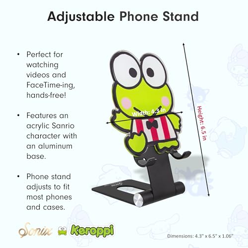 Sonix x Sanrio Character Phone Stand | Adjustable Cell Phone Holder, Desk Stand, Dock | Keroppi - color: Keroppi