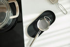 Lazy K Silicone Tray - Small Vanity Tray Organizer - Spoon Rest Holder - Kitchen Sink, Bathroom, Multi-Purpose Modern Counter Organizer (Black) - color: Midnight Black-2pcs