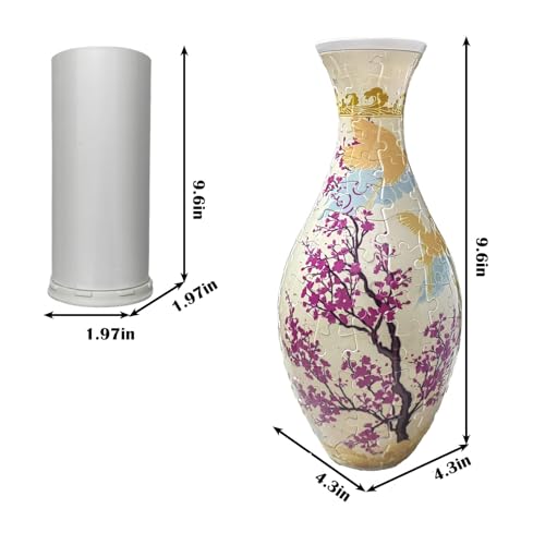 2026 Upgraded 3D Puzzle Vase Unique Flower Vase for Adults Made by 160 Curved Plastic Puzzle, Relax Puzzles for Adults, DIY Jigsaw Creative Gift for Parents - color: Spring