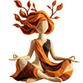 Serenity Growth | Inner Harmony Sculptural Figurine – Meditation Sculpture Figurine, Mindfulness Yoga Statue Decor, Abstract Resin Art for Living Room Bedroom Desk, Relaxation Gift