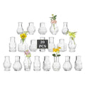 Glasseam Small Bud Vases for Centerpieces: 20PCS Mini Clear Glass Vase Set for Flowers Decor Wedding Party Baby Shower Dining - 2.7" Tiny Table Decorations Centerpiece