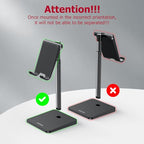 OMOTON Cell Phone Stand, Adjustable Angle Height Desk Phone Dock Holder for iPhone Air /17/17 Pro/XS Max/XR, Samsung Galaxy S20 / S10 / S9 / S8 and Other Phones (3.5-7.0-Inch), Black - color: Black